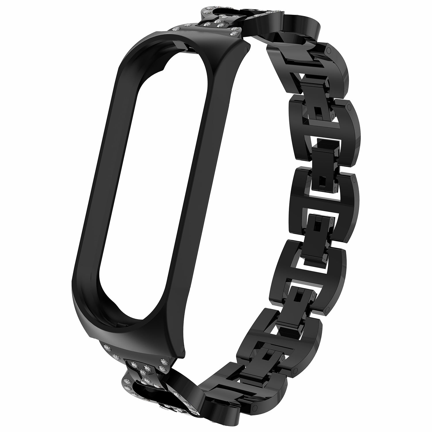 8-Shaped Design Bling Shiny Diamond Both Sides Jewelry Metal Strap for Xiaomi Mi Band 6 5 8-Shaped Design Bling Shiny Diamond Both Sides Jewelry Metal Strap for Xiaomi Mi Band 6 5